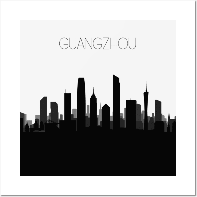 Guangzhou Skyline Wall Art by inspirowl